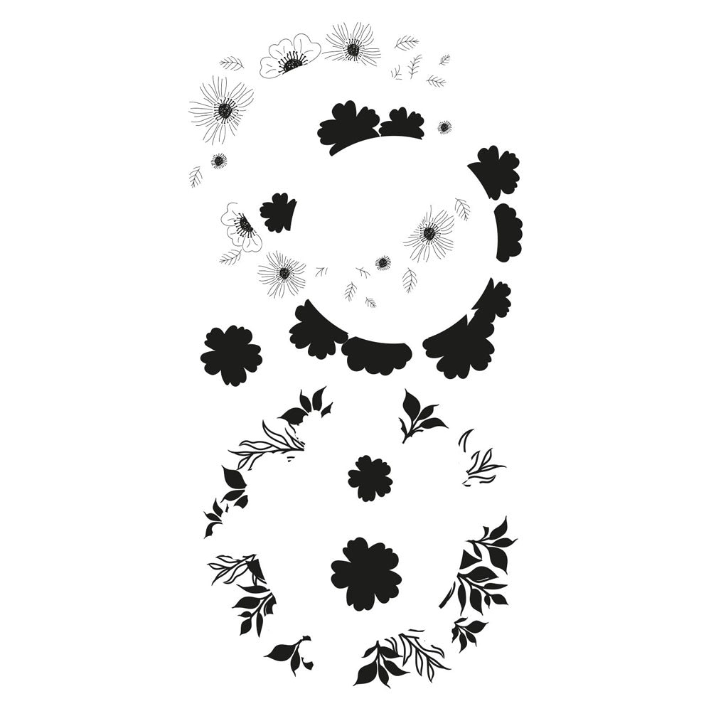 sizzix-layered-stamps-botanic-wreath-stempel-6er-blumenkranz image 2