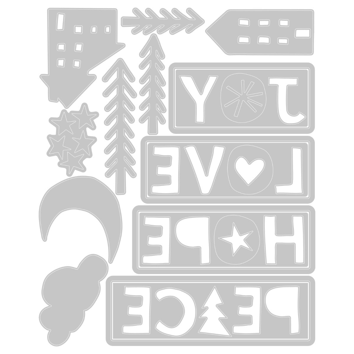 sizzix-thinlits-christmas-cutouts-stanzschablonen-16tlg-holtz image 2