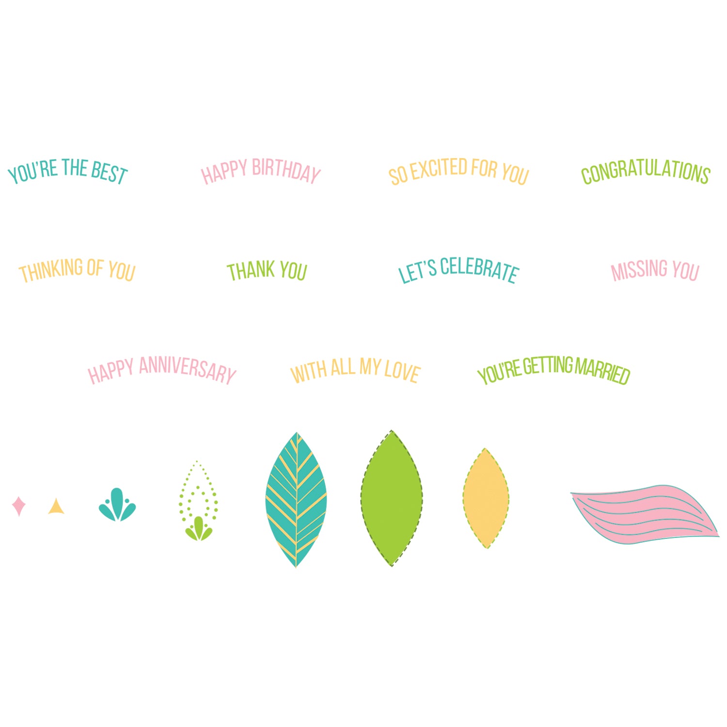 sizzix-clear-stamps-overarching-sentiments-stempelset-22-tlg image 1