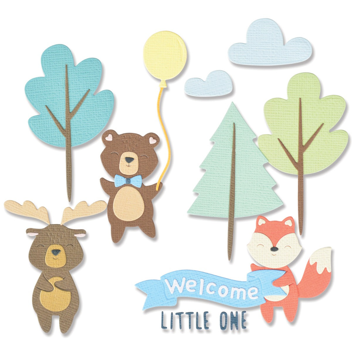 sizzix-thinlits-woodland-baby-set-stanzformen-26-tlg-baby image 1