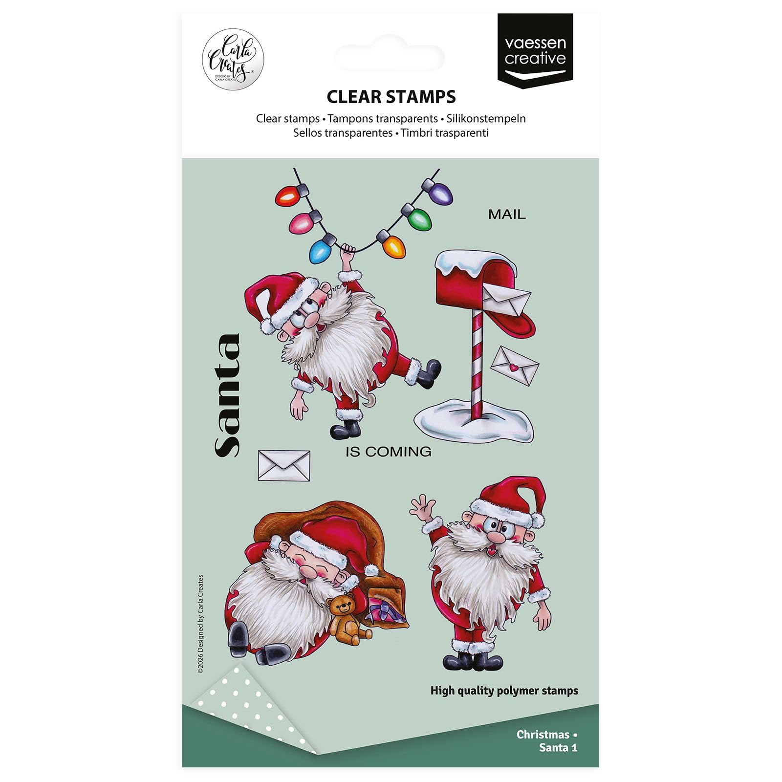 vaessen-creative-cut-easy-weihnachtsmann-silikonstempel-11-tlg-klar image 1