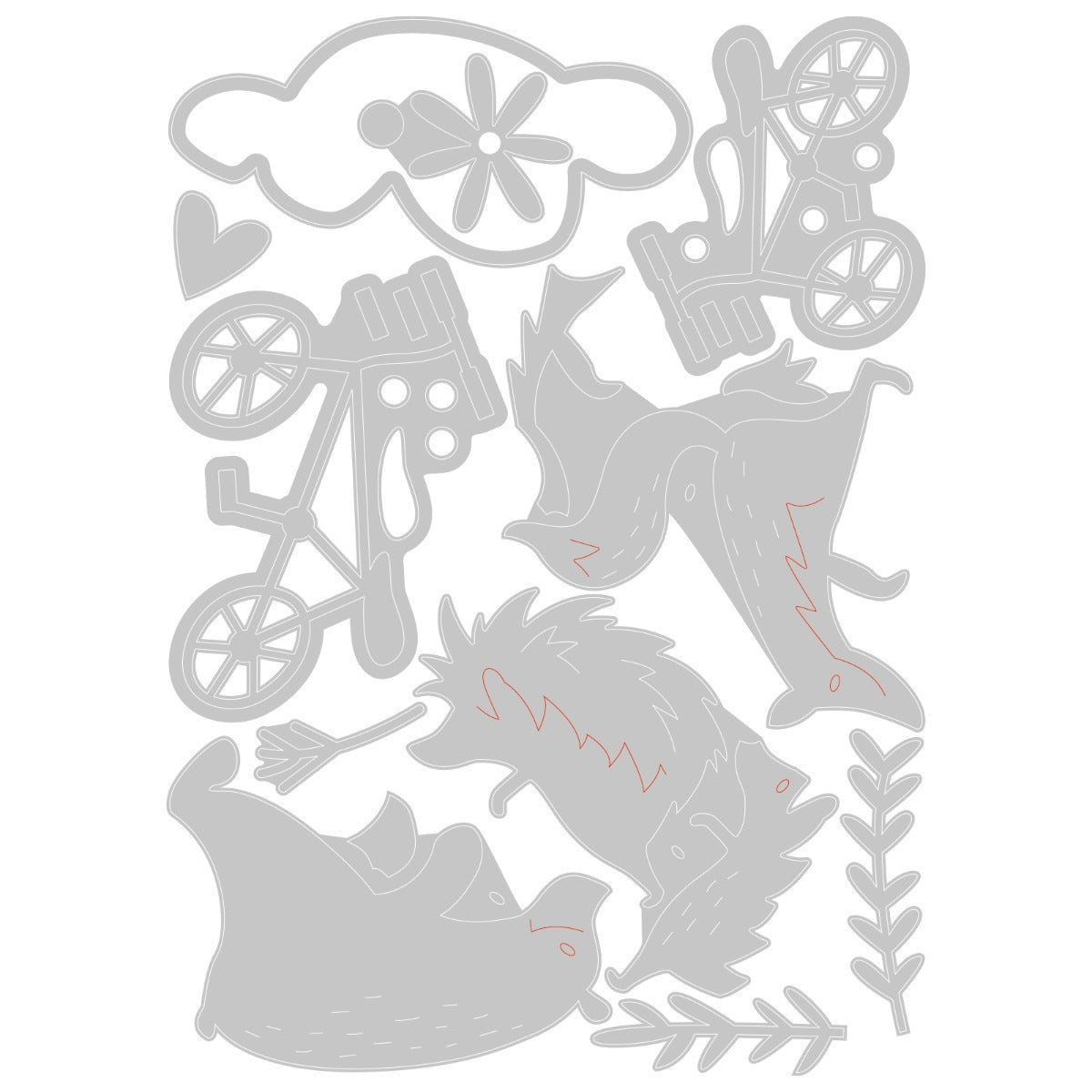 sizzix-thinlits-joy-riders-stanzschablonen-11-tlg-waldtiere image 2
