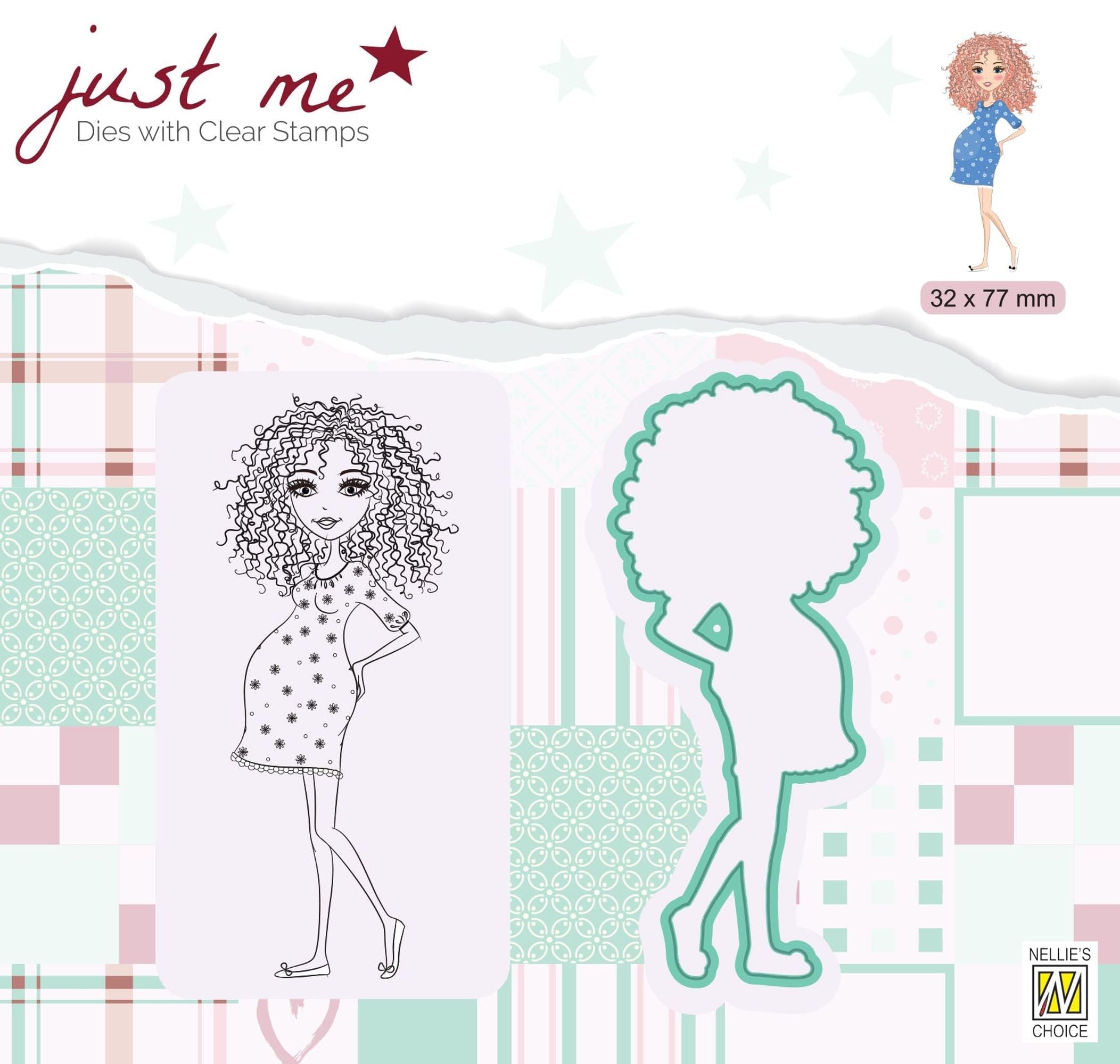 nellie-s-choice-just-me-stanzform-pregnant-32x77mm-stempelset image 1