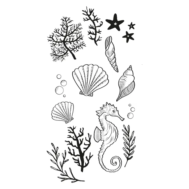 sizzix-clear-stamps-ocean-elements-15-tlg-stempelset-lisa-jones image 1
