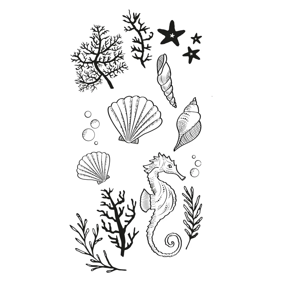 sizzix-clear-stamps-ocean-elements-15-tlg-stempelset-lisa-jones image 1