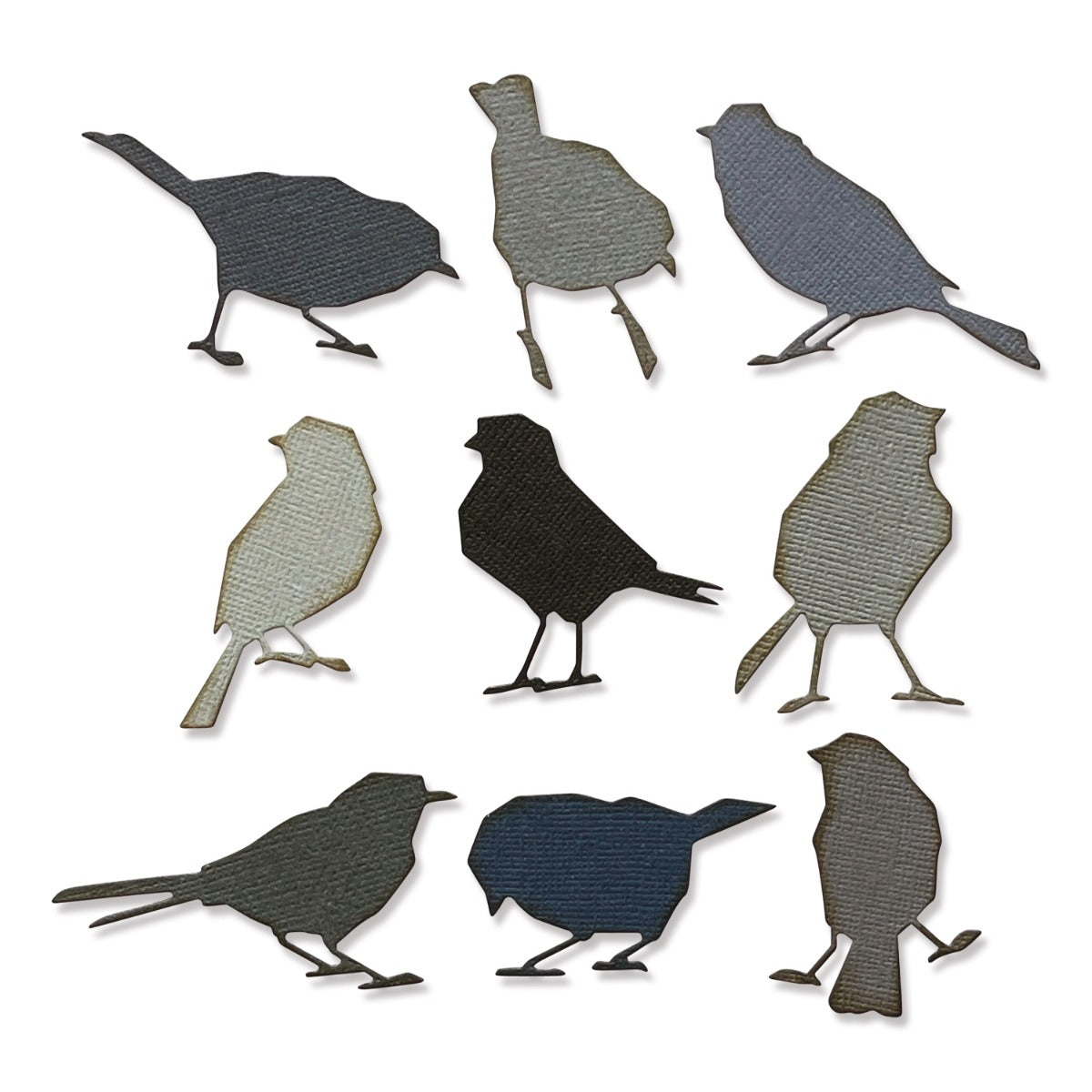 sizzix-thinlits-silhouette-birds-stanzschablonen-9er-tim-holtz-v-gel image 1