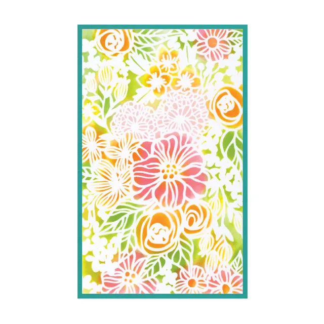 sizzix-a5-stencils-buildables-botanicals-1-schablone-4er-botanik image 1