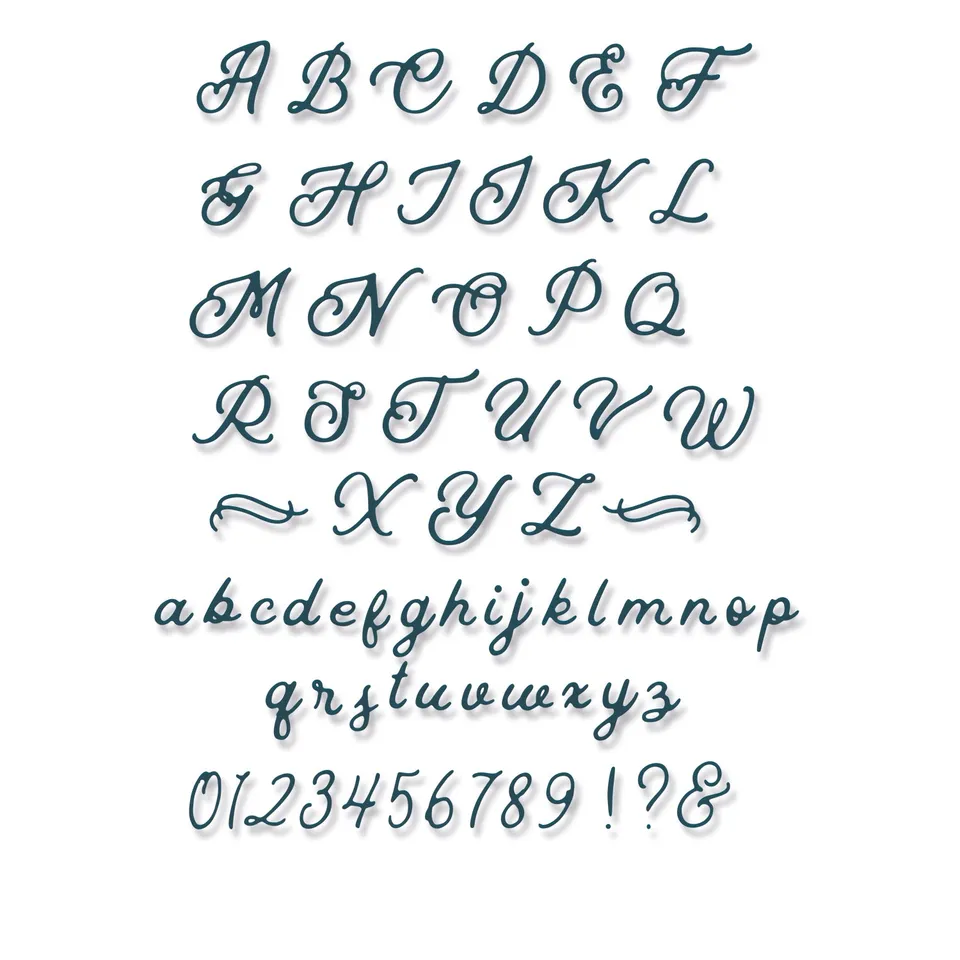 sizzix-thinlits-stanzschablonen-scripted-alphabet-schreibschrift image 1