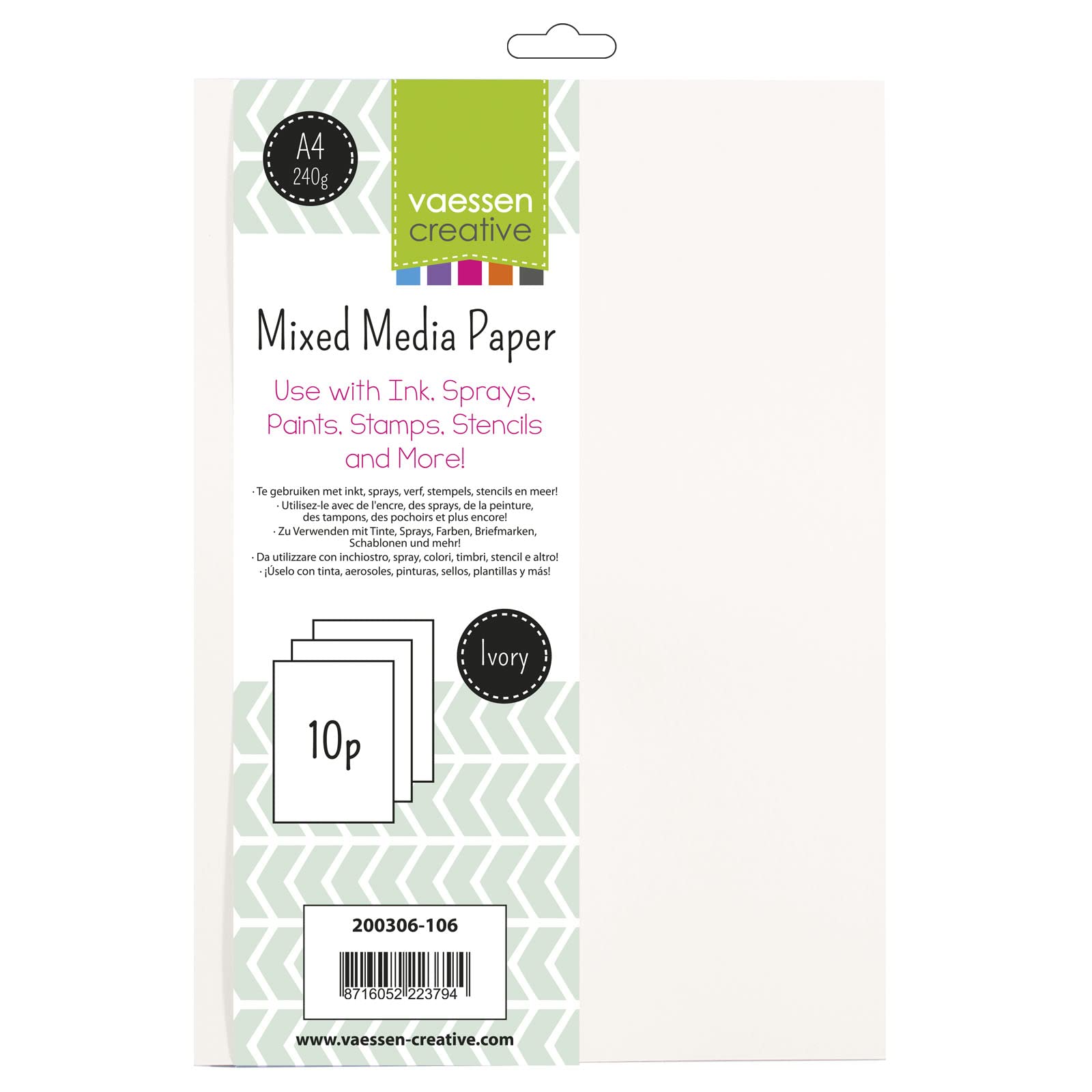 vaessen-creative-mixed-media-papier-wei-30-5cm-10-blatt-240g image 4