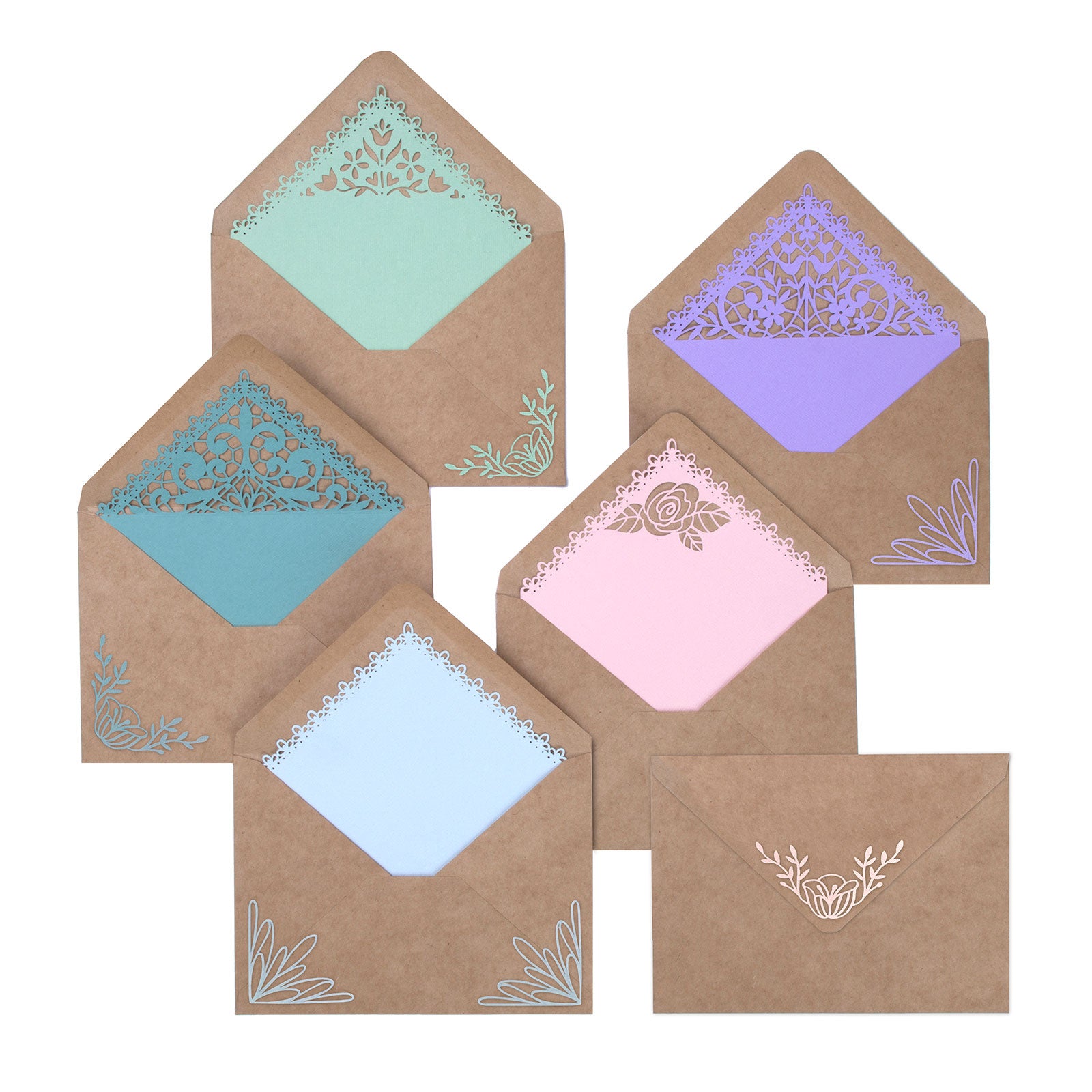 sizzix-thinlits-envelope-liners-a7-stanzschablonen-7pk-filigran image 1