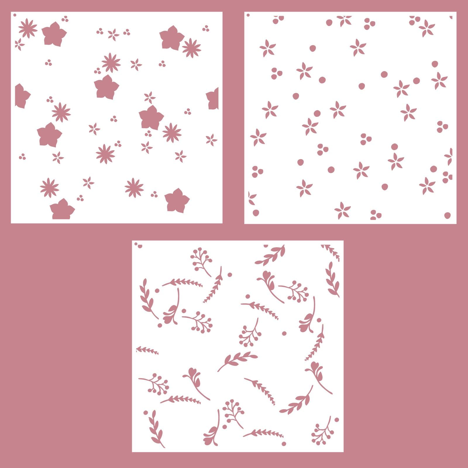 vaessen-cut-easy-schablone-blume-sterne-15x15cm-3tlg image 2