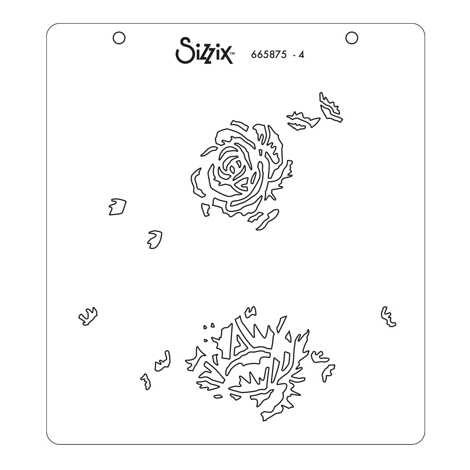 sizzix-layered-stencils-floral-borders-schablonen-4tlg-blumen image 5