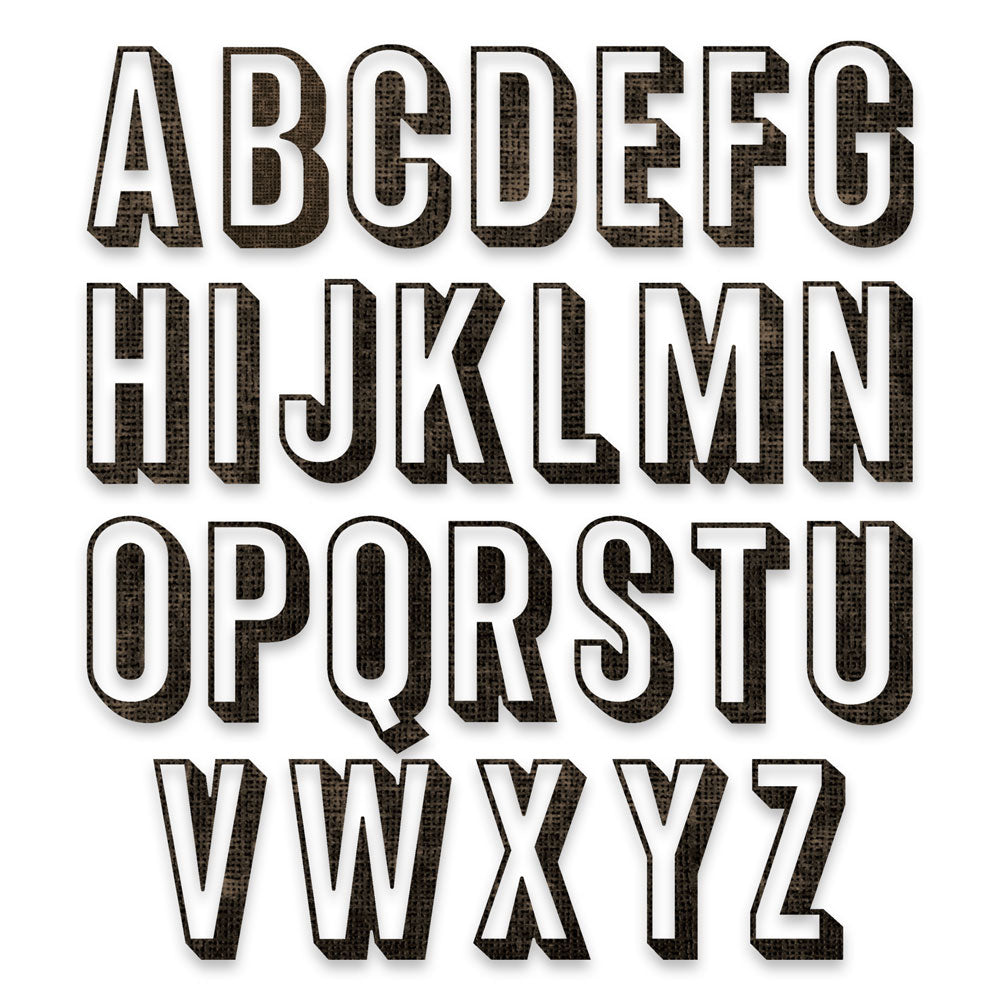 sizzix-thinlits-alphanumeric-shadow-upper-stanzschablonen-26tlg image 1