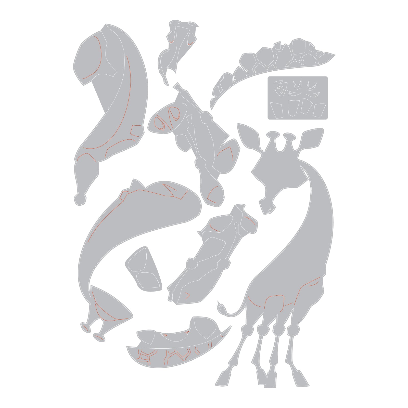 sizzix-thinlits-gertrude-colorize-stanzschablonen-10tlg-giraffe image 3