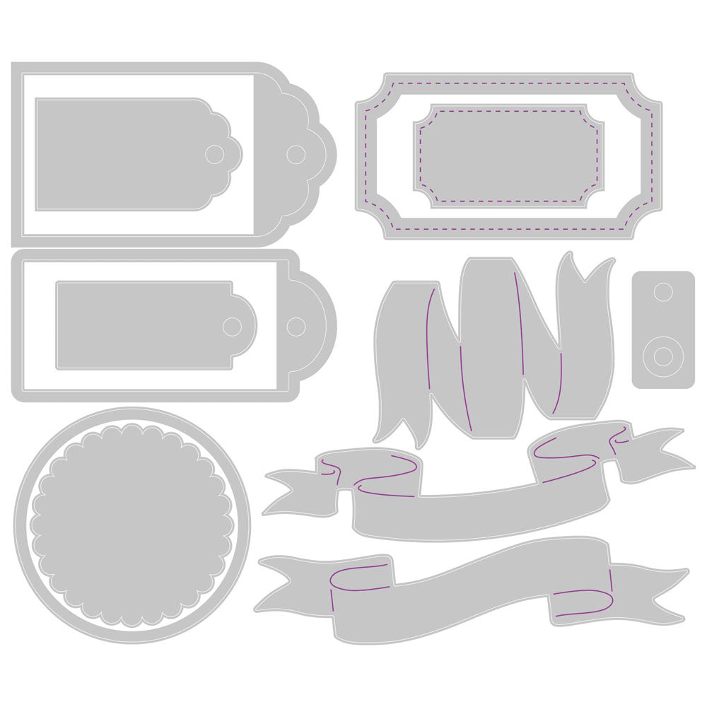 sizzix-thinlits-vintage-tags-banners-stanzen-12tlg-anh-nger image 2