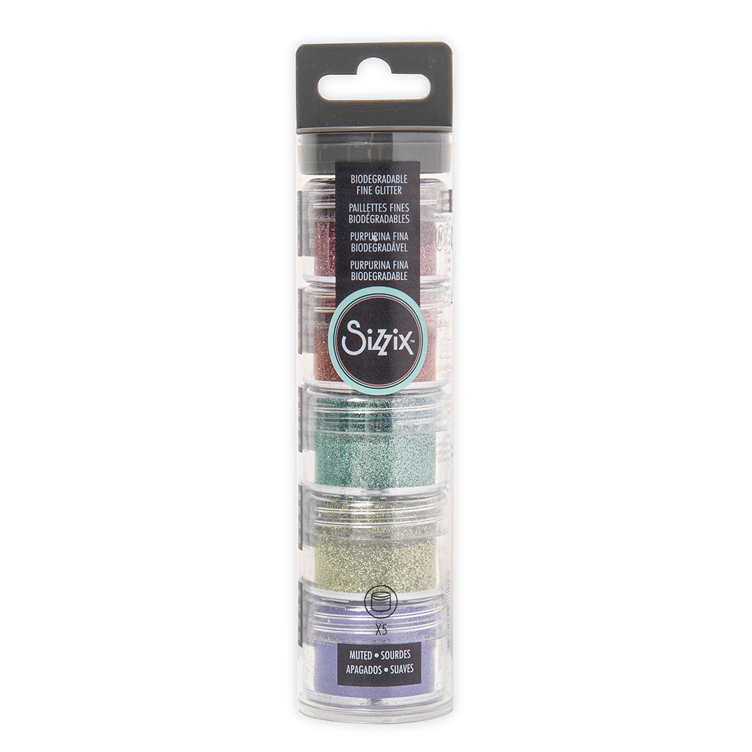 sizzix-effectz-feinglitzer-muted-pastell-bio-5er-pack-je-12g image 1
