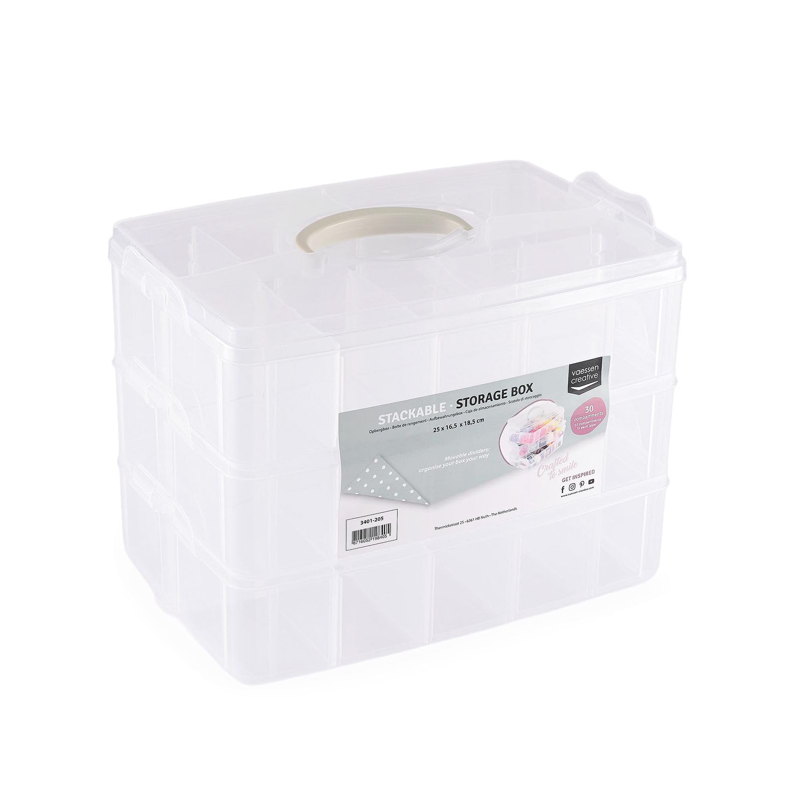 vaessen-florence-aufbewahrungsbox-transparent-30-f-cher-box image 1