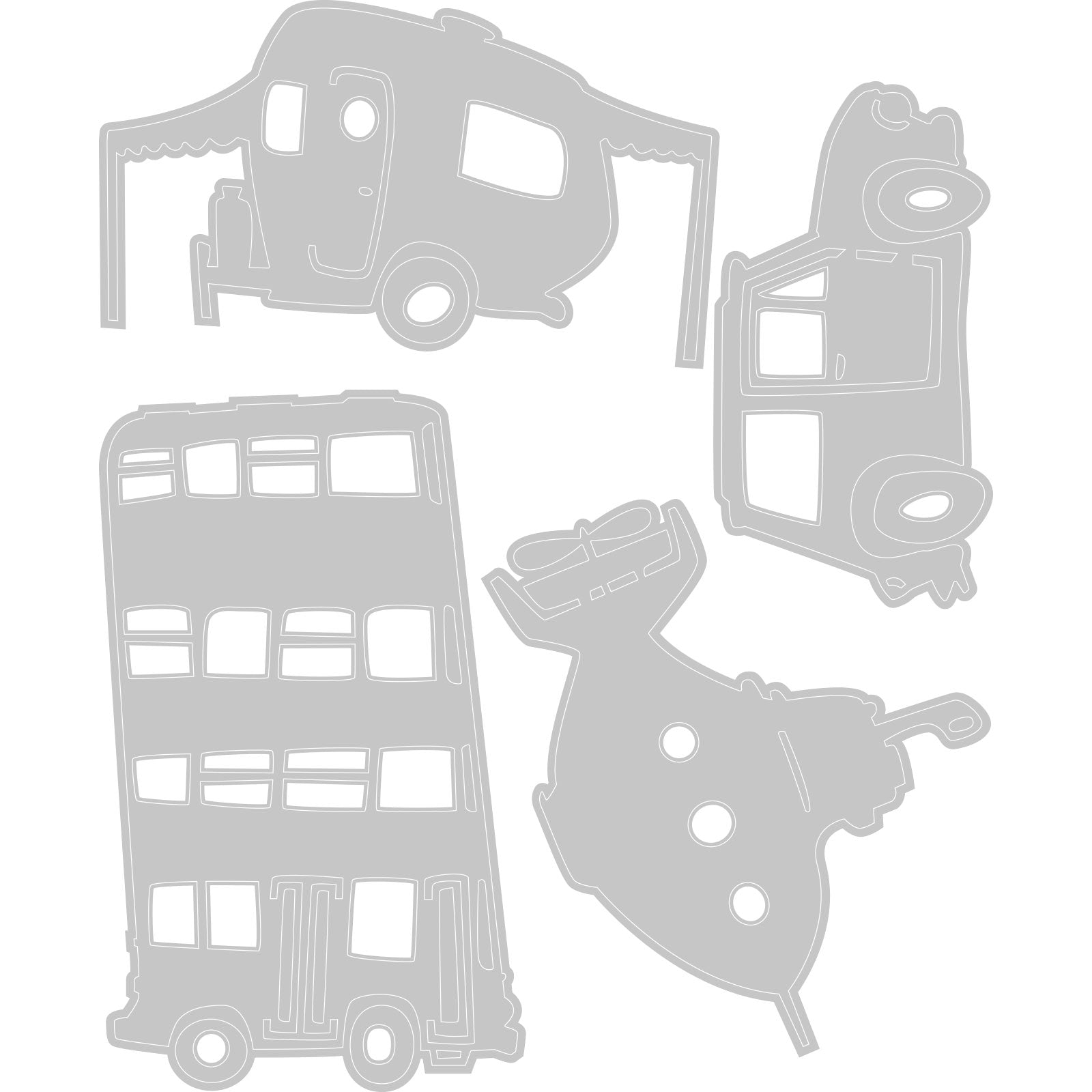 sizzix-thinlits-wacky-transport-1-stanzschablonen-4er-auto-filigran image 2