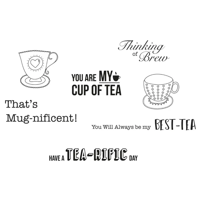 sizzix-clear-stamps-tea-rific-stempelset-7-teilig-teetassen image 1