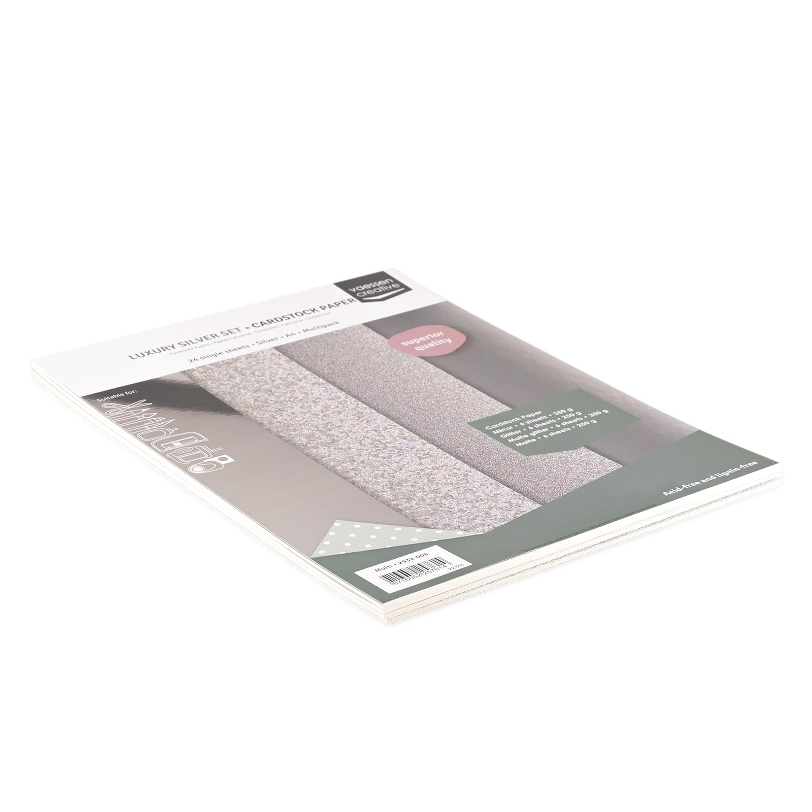 vaessen-creative-florence-karton-a4-silber-24-blatt-250g-glitzer image 3