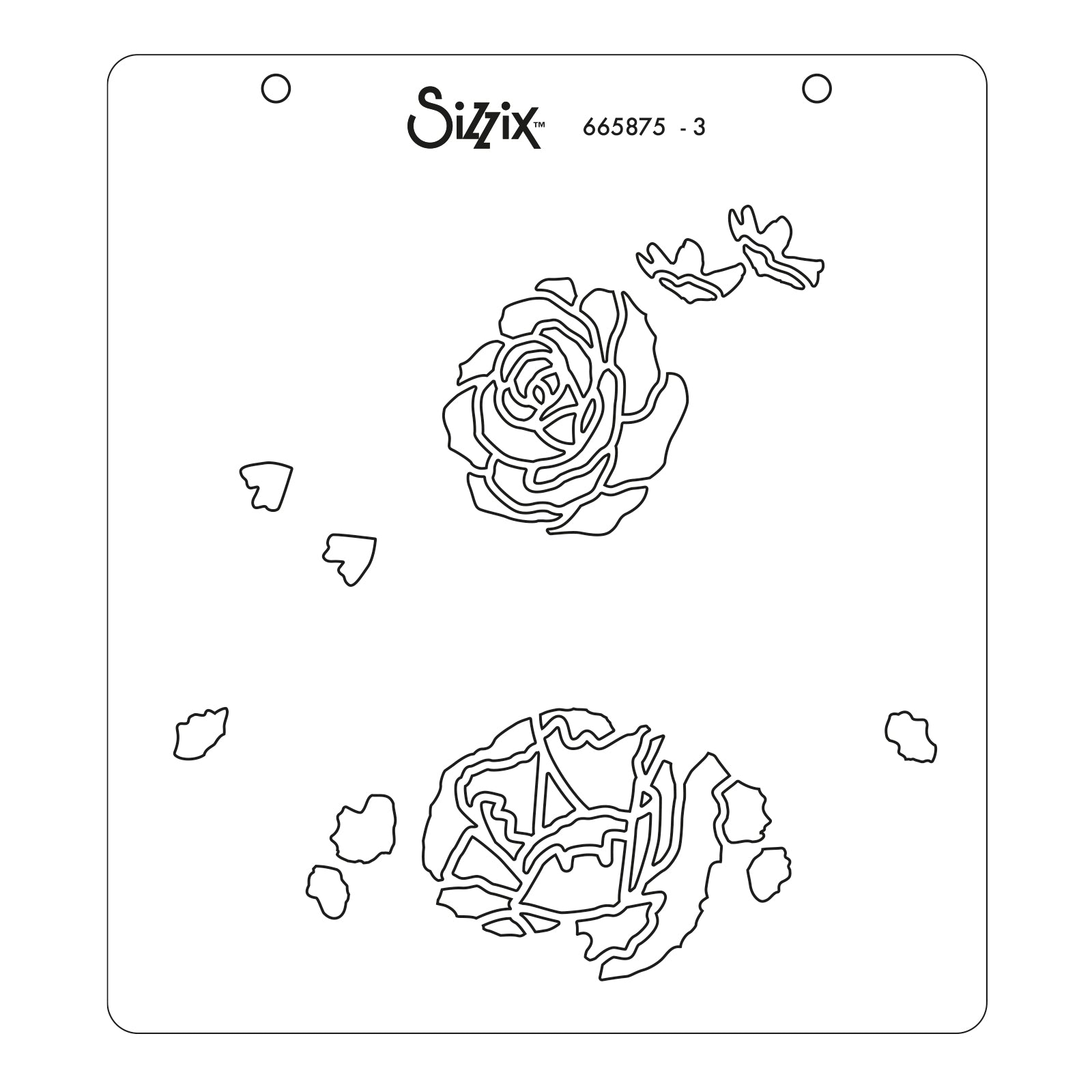 sizzix-layered-stencils-floral-borders-schablonen-4tlg-blumen image 4