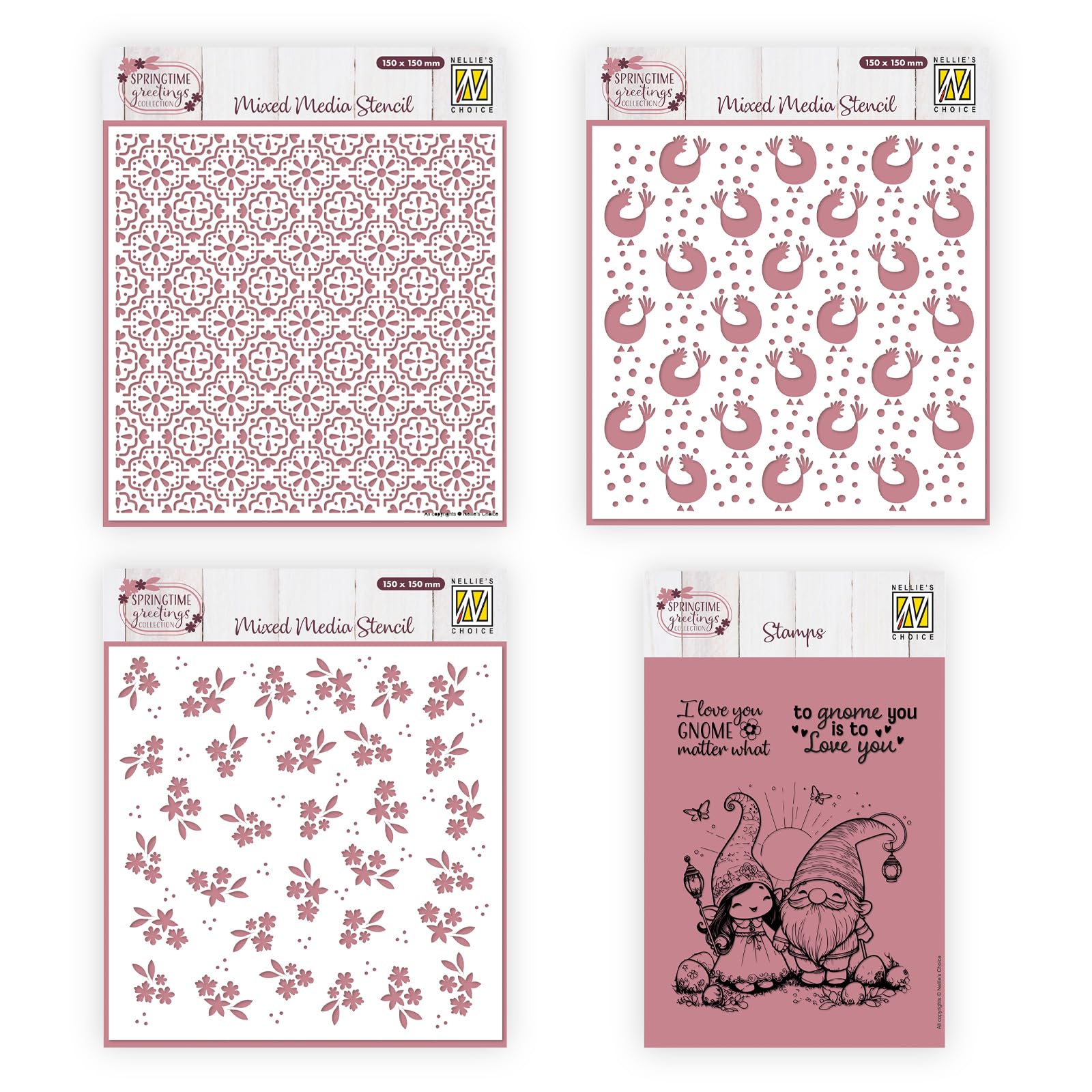 nellie-s-choice-cut-easy-schablonen-stempel-ostern-6er-wiederverwendbar image 1