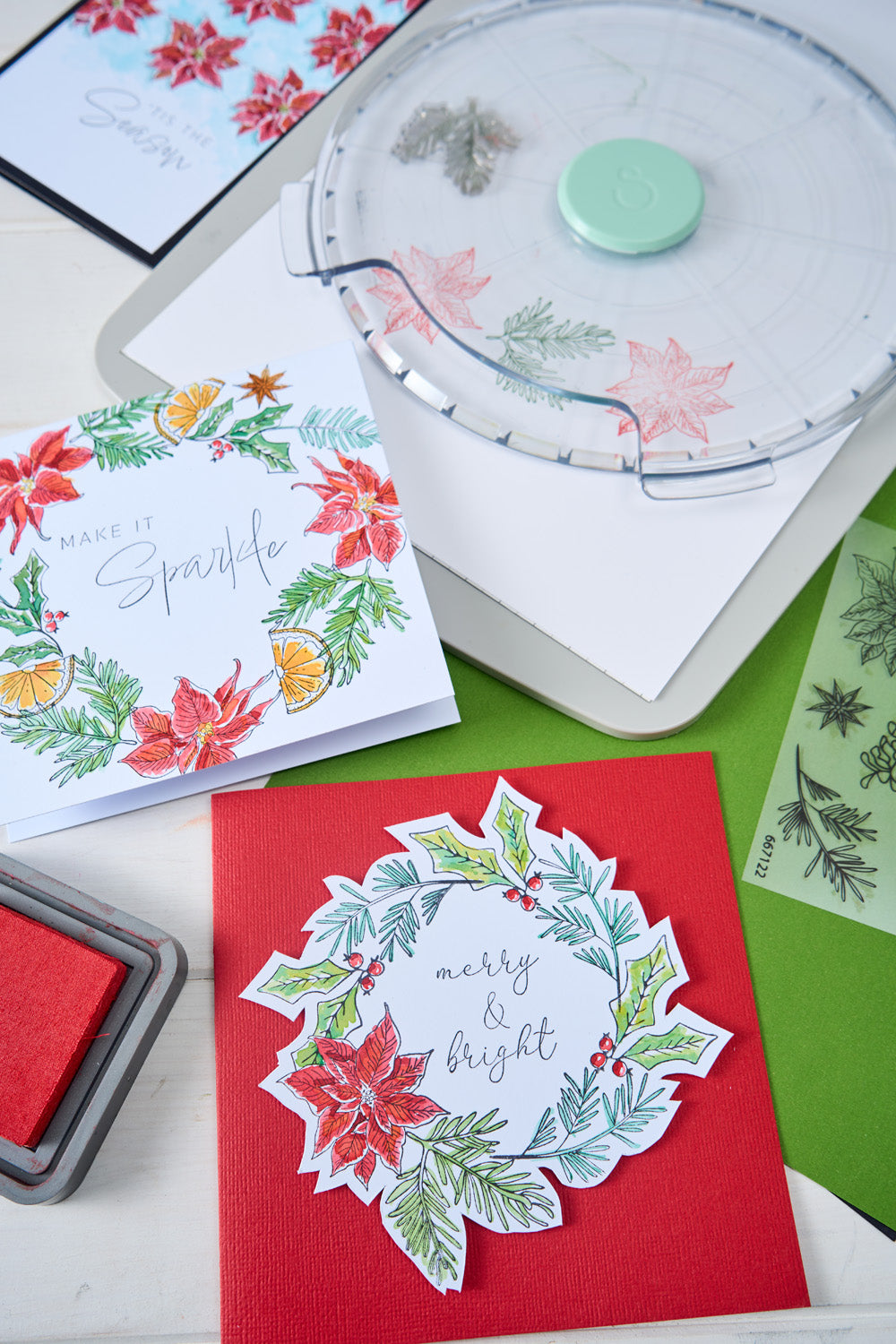 sizzix-clear-stamps-poinsettia-and-pine-stempel-11-tlg-weihnachten image 2