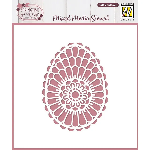 nellie-s-choice-schablone-blumenkranz-ei-15x15-cm-ostern image 1
