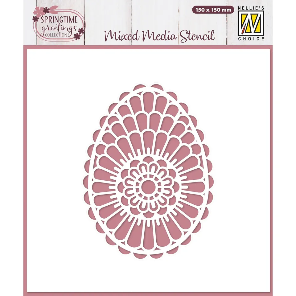 nellie-s-choice-schablone-blumenkranz-ei-15x15-cm-ostern image 1