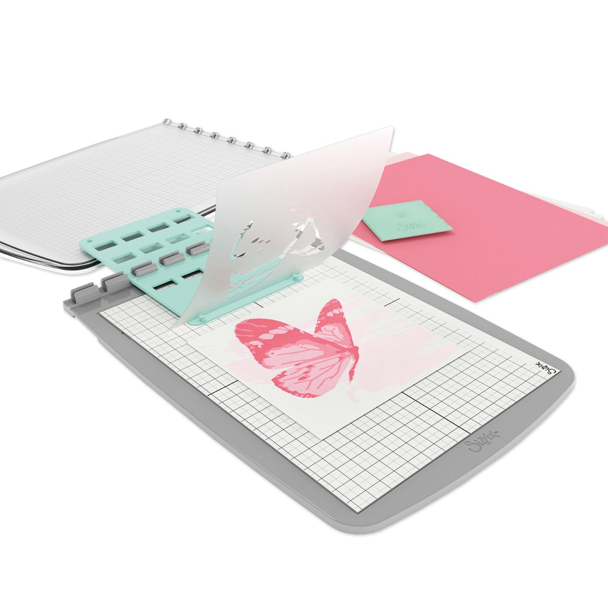 sizzix-stencil-stamp-tool-stempeltool-mit-rasterplatte image 1