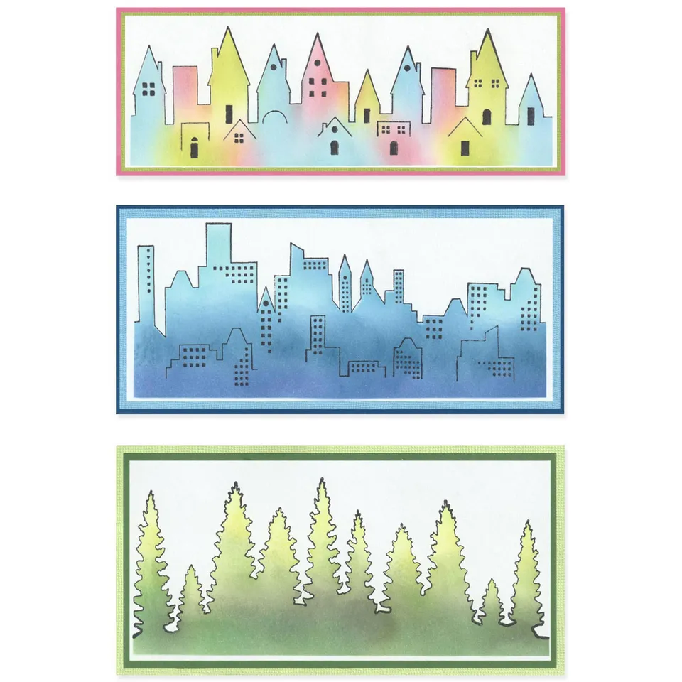 sizzix-clear-stamps-cosmopolitan-the-view-a5-stempelset-6tlg image 1
