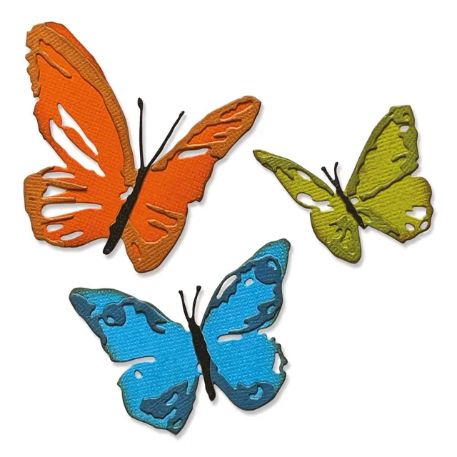 sizzix-thinlits-brushstroke-butterflies-schmetterlinge-3-teilig image 1