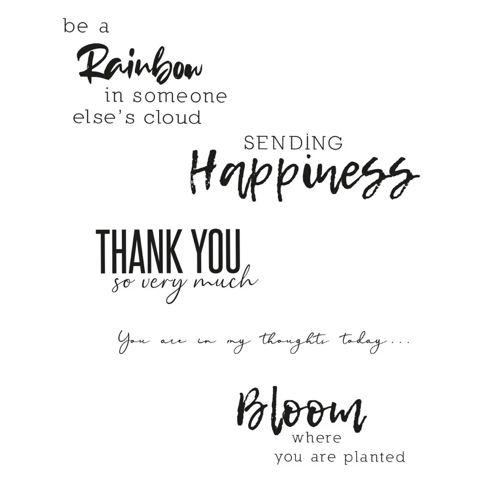 sizzix-clear-stamps-sunnyside-sentiments-stempelset-5tlg image 1