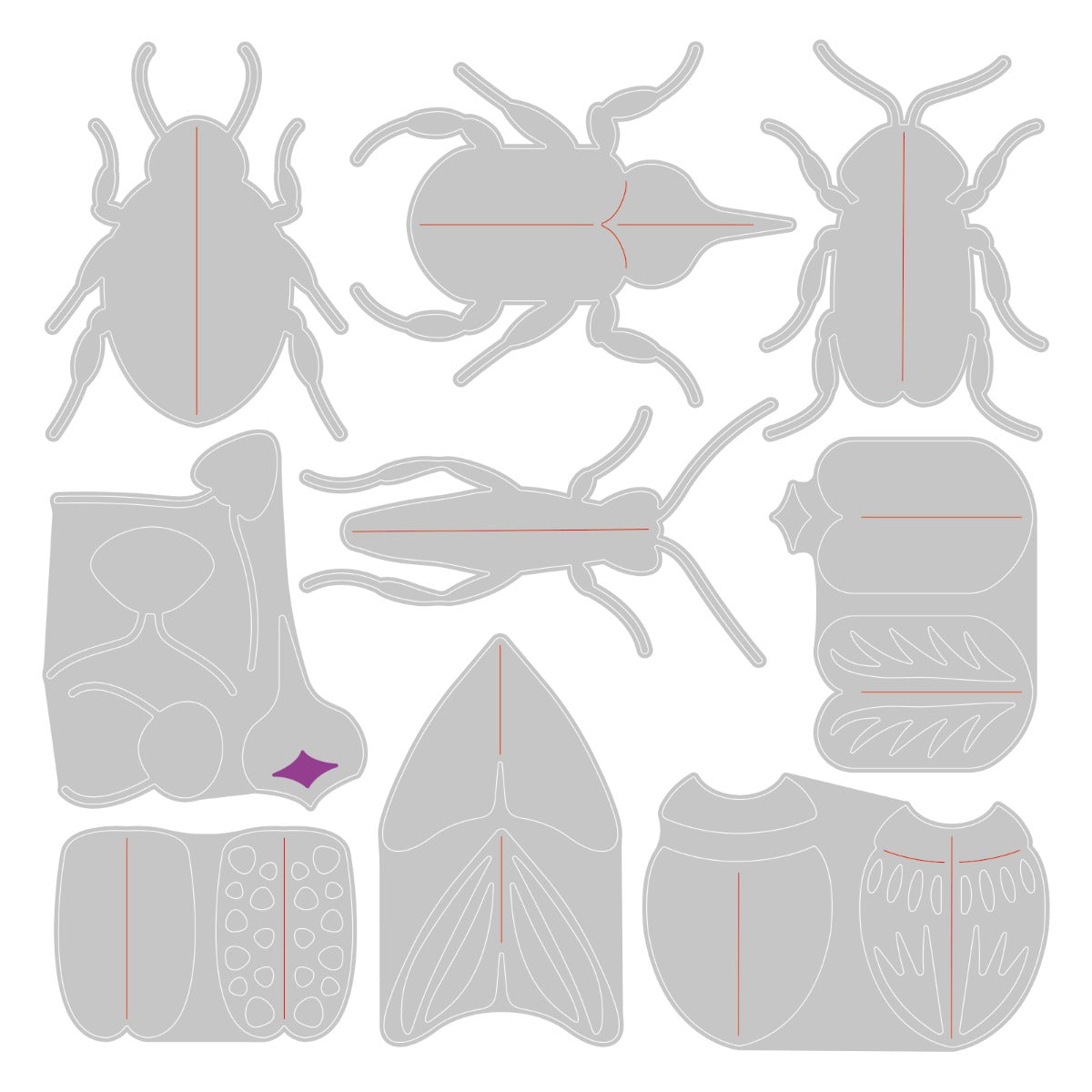 sizzix-thinlits-patterned-bugs-stanzformen-9tlg-insekten image 2