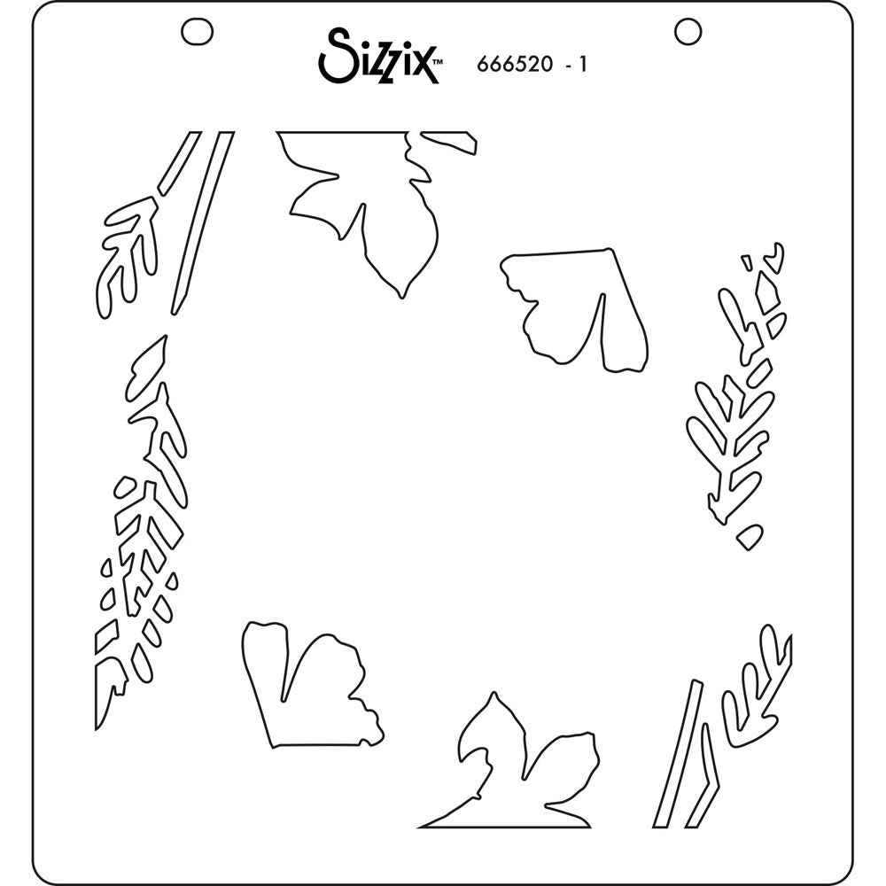 sizzix-layered-stencils-botanical-border-schablonen-4-teilig image 2