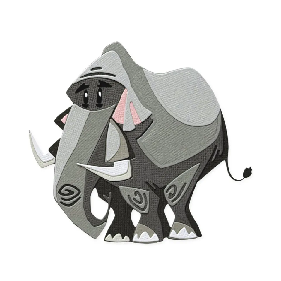 sizzix-thinlits-clarence-colorize-tim-holtz-stanzschablonen-11tlg-elefant image 1