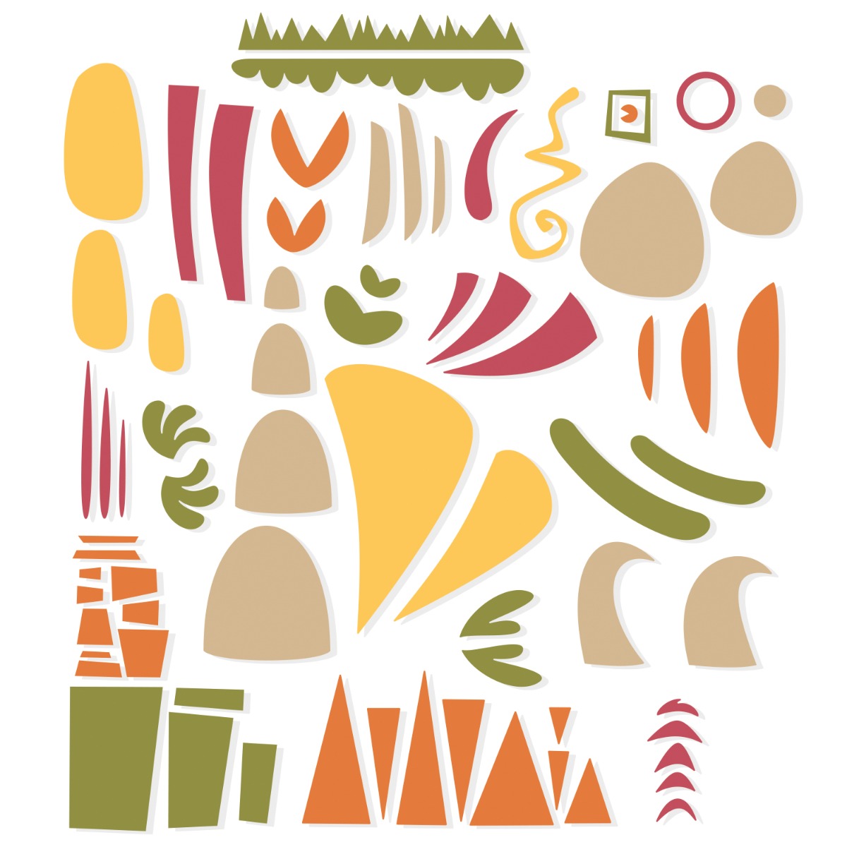 sizzix-thinlits-infinite-doodles-1-stanzschablonen-59-teilig-tiere-buchstaben image 1