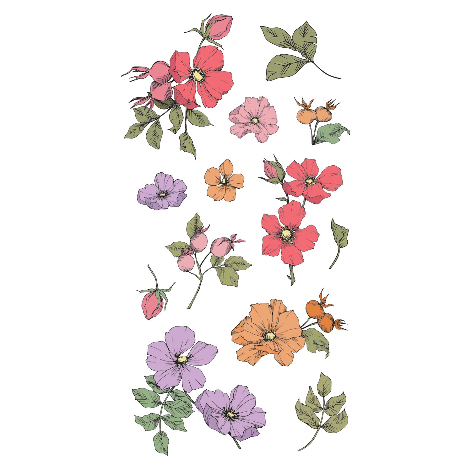 sizzix-clear-stamps-wildflower-botanicals-stempelset-13tlg image 2