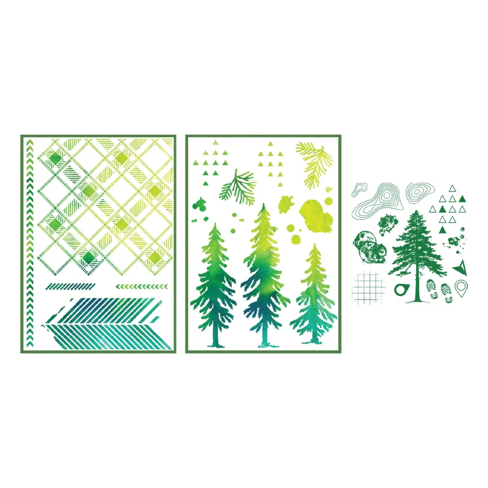 sizzix-outdoor-essentials-stempelset-schablonen-natur-49-and-market image 1