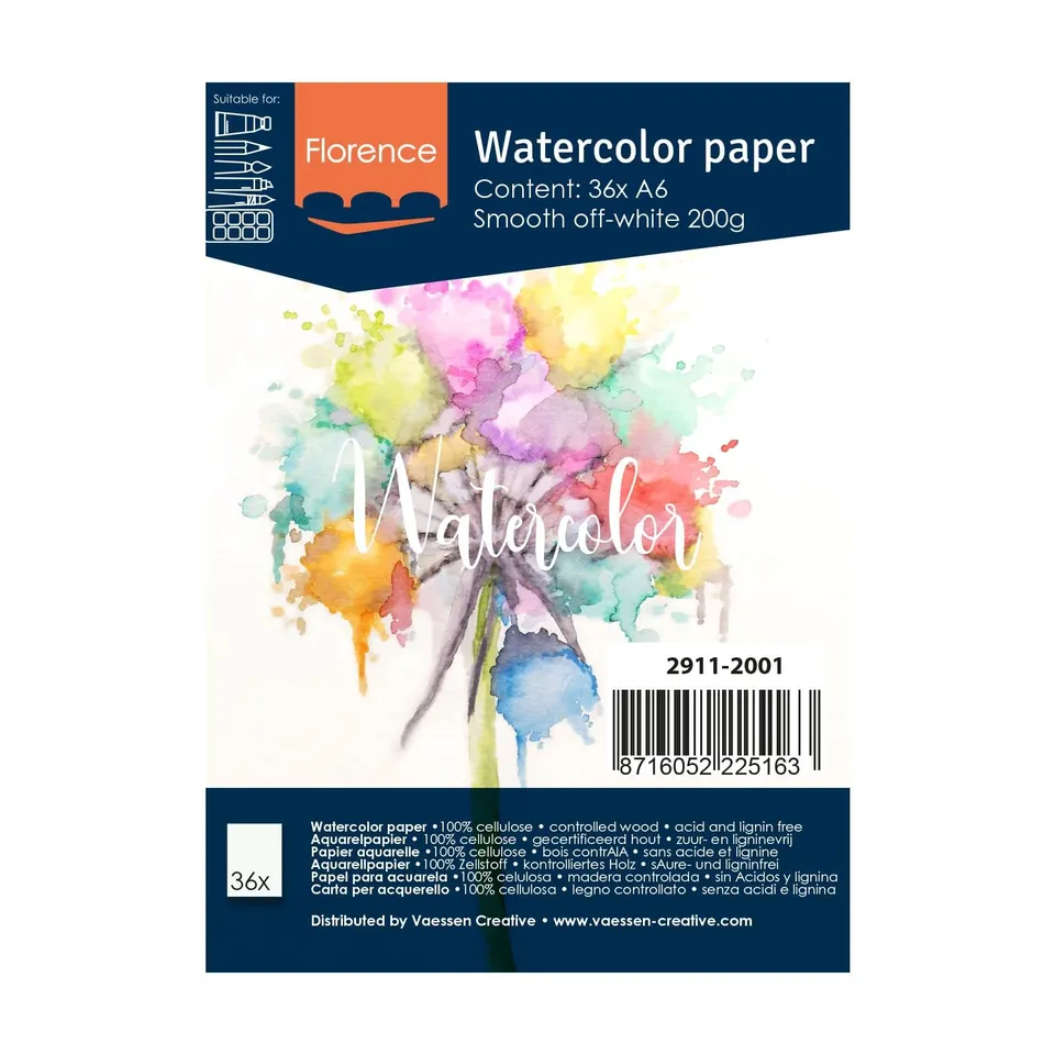florence-aquarellpapier-block-beige-a6-300-g-glatt-36-blatt image 1