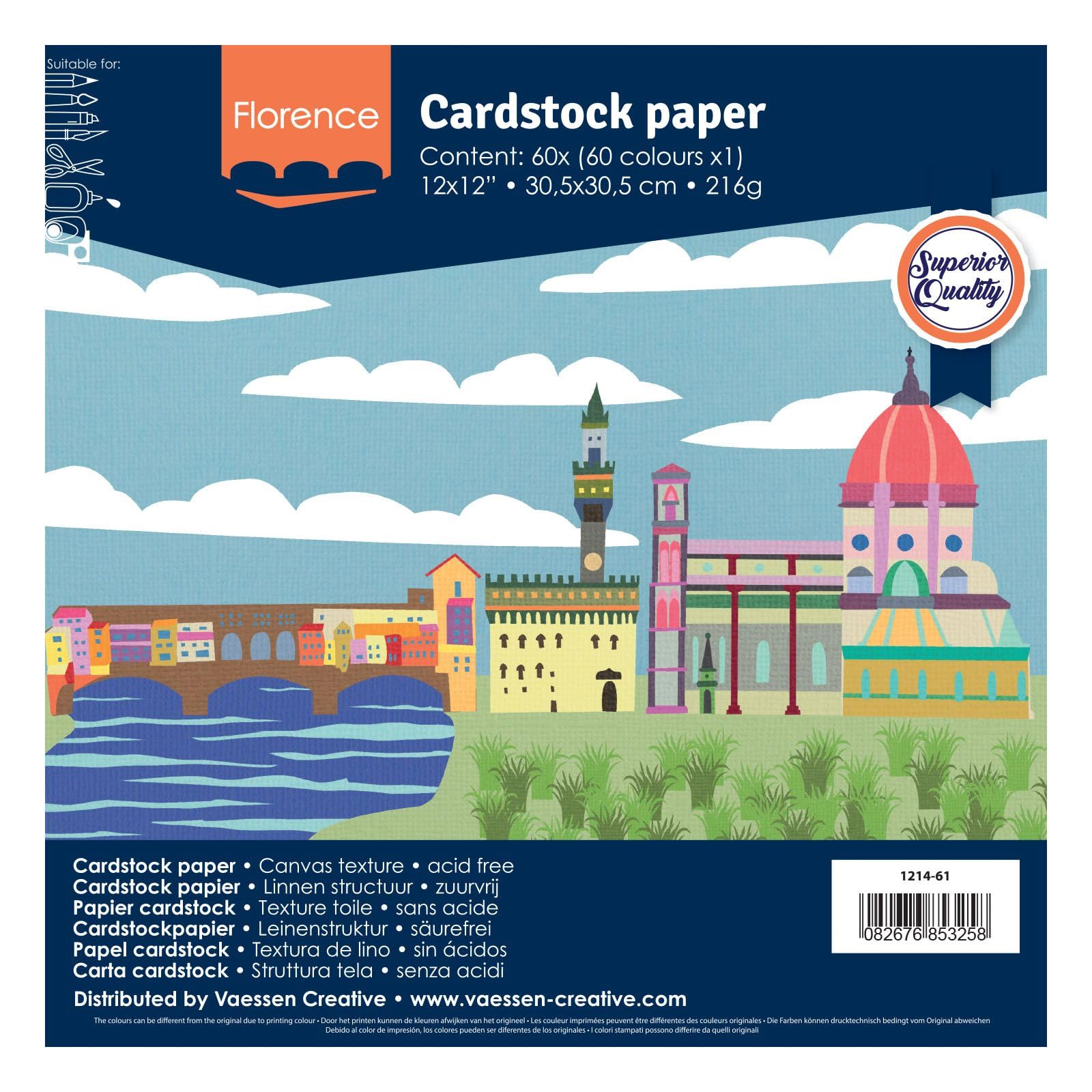 vaessen-florence-cardstock-papier-30-5x30-5-cm-60-blatt-farbenmix-216-g image 5