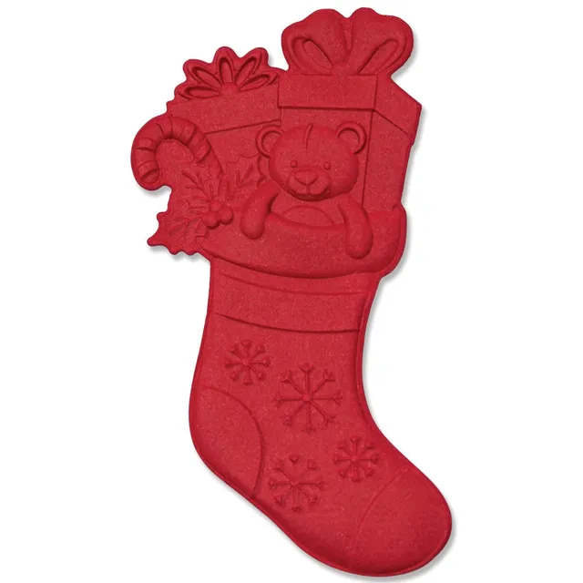 sizzix-3-d-impresslits-pr-gefolder-christmas-stocking-strumpf image 1
