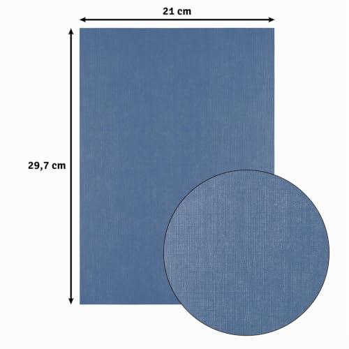 vaessen-florence-tonkarton-a4-blau-leinen-10-blatt-250g-maritime image 6