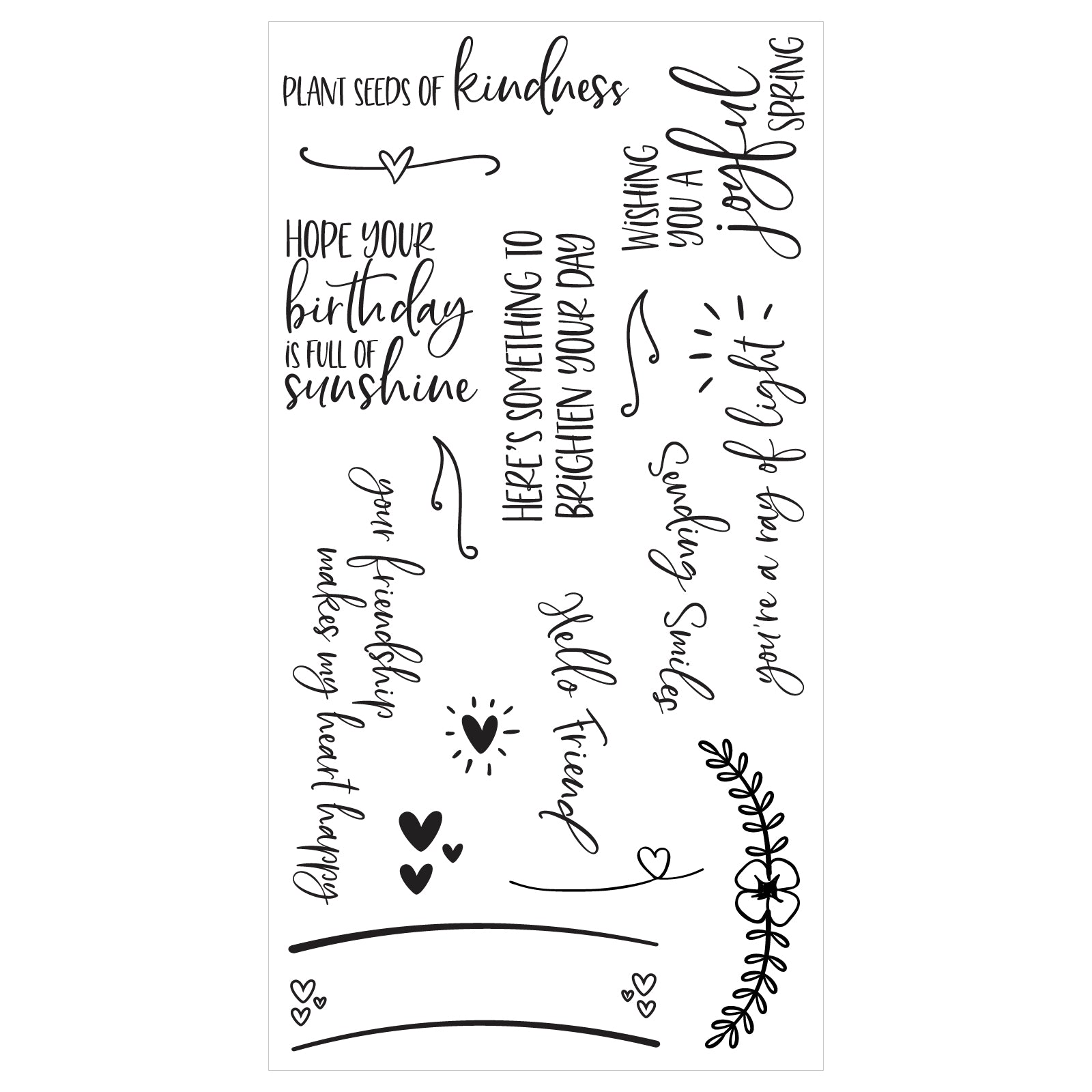 sizzix-clear-stamps-sending-sunshine-sentiments-stempelset-16-teilig image 6
