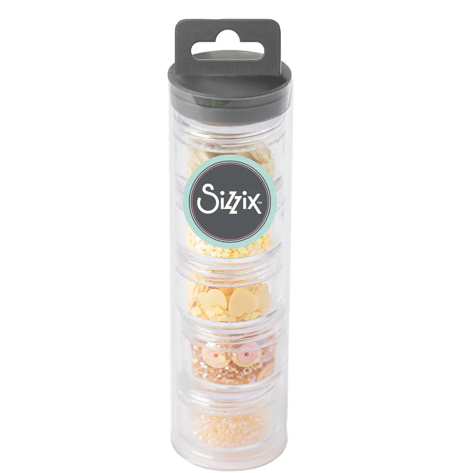 sizzix-effectz-sequins-beads-deko-set-limoncello-5-dosen image 1