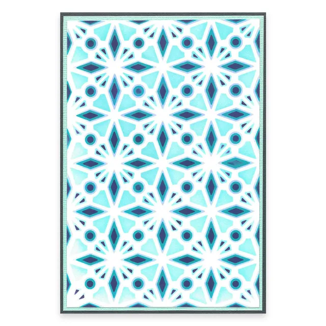 sizzix-layered-stencils-geo-crystals-schablonen-a6-4er image 1