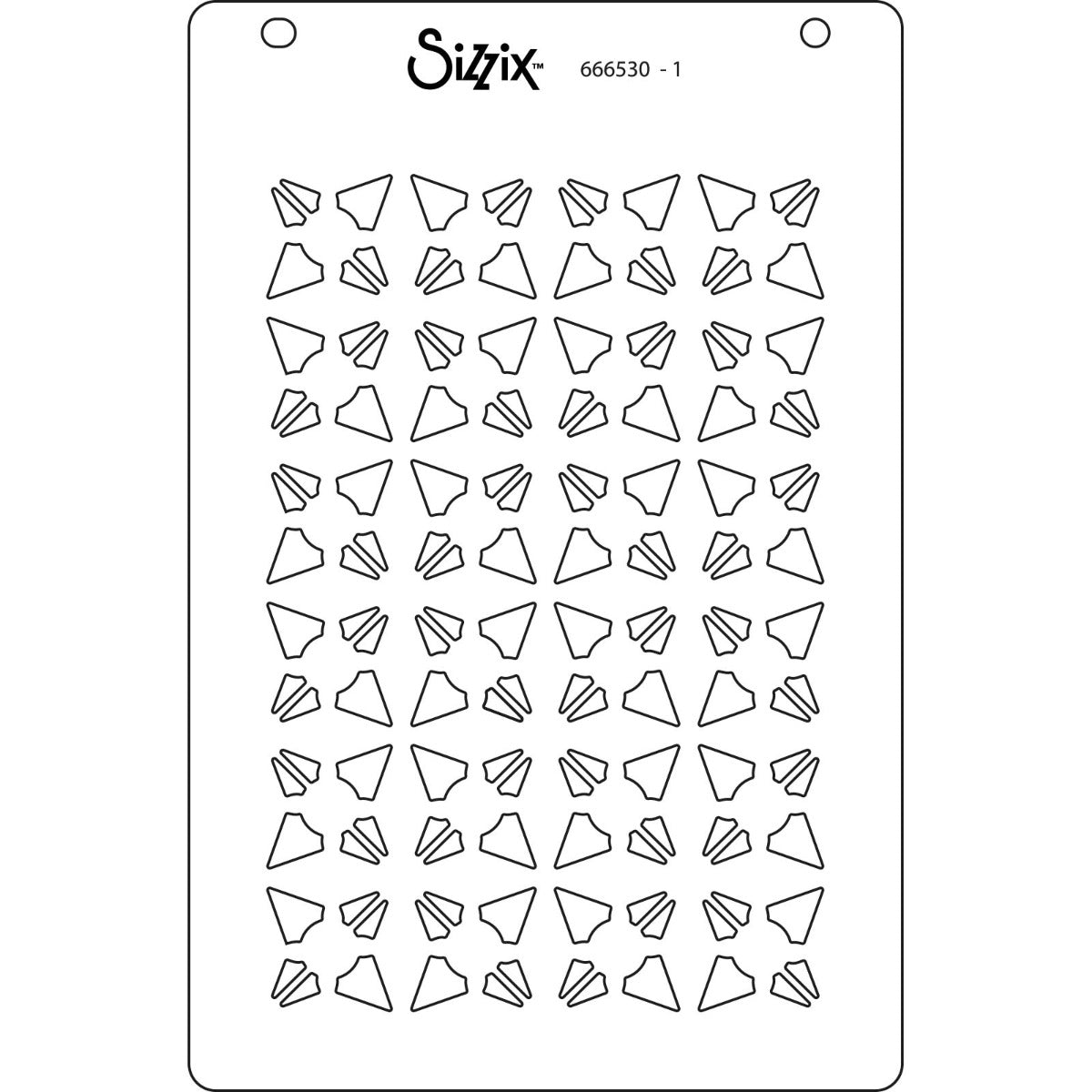 sizzix-layered-stencils-geo-crystals-schablonen-a6-4er image 2