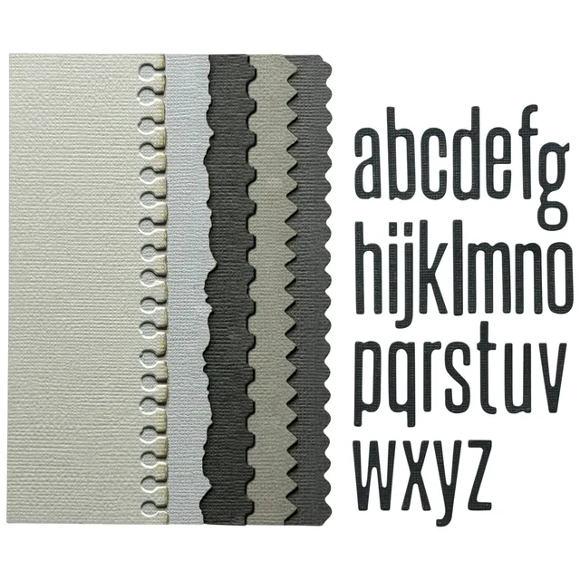 sizzix-thinlits-vault-edges-stanzschablonen-31-tlg-alphabet-kanten image 1