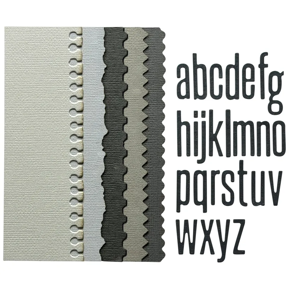 sizzix-thinlits-vault-edges-stanzschablonen-31-tlg-alphabet-kanten image 1