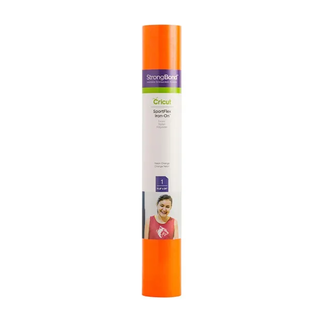 cricut-maker-sportflex-iron-on-neon-orange-b-gelfolie-activewear image 1